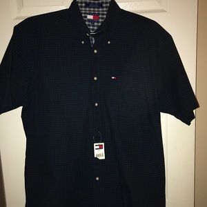 Tommy Hilfiger Plaid Short Sleeve Button Down (M)